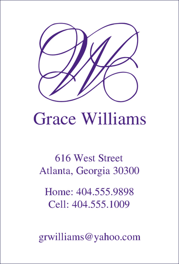 Triple Thick Flourish Calling Cards
